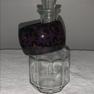 Purple animal patterned cuff bracelet
